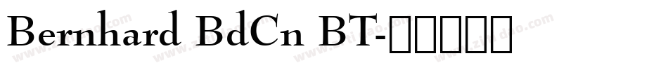 Bernhard BdCn BT字体转换